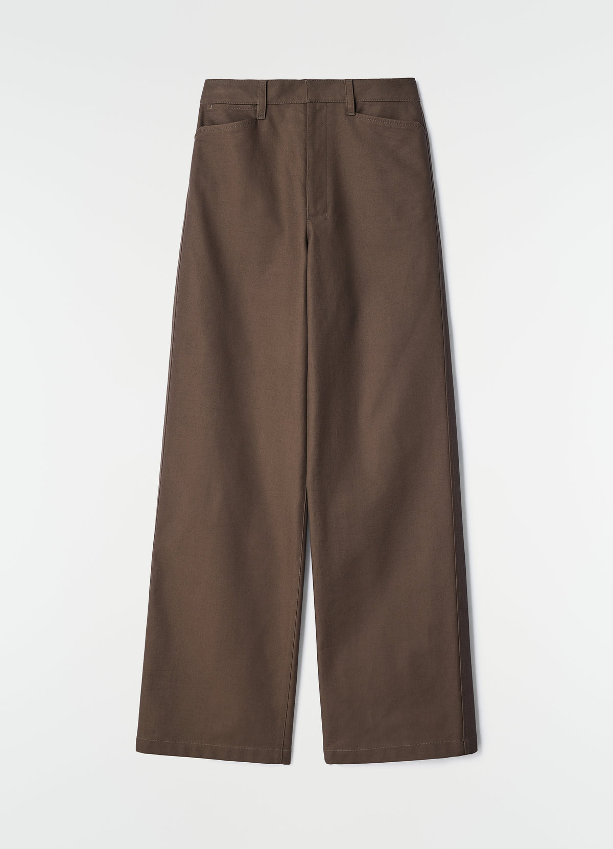 PANTALON DROIT EN SERGÉ DE COTON ÉPAIS