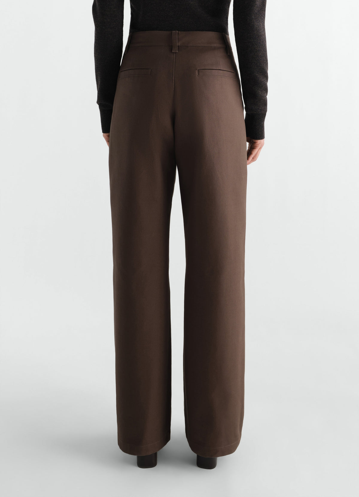 PANTALON DROIT EN SERGÉ DE COTON ÉPAIS