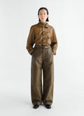 WORK PANTS IN COATED BROKEN TWILL