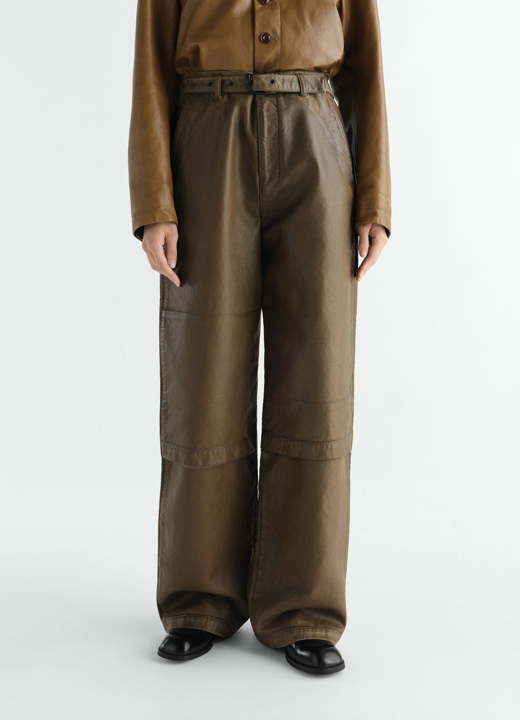WORK PANTS IN COATED BROKEN TWILL