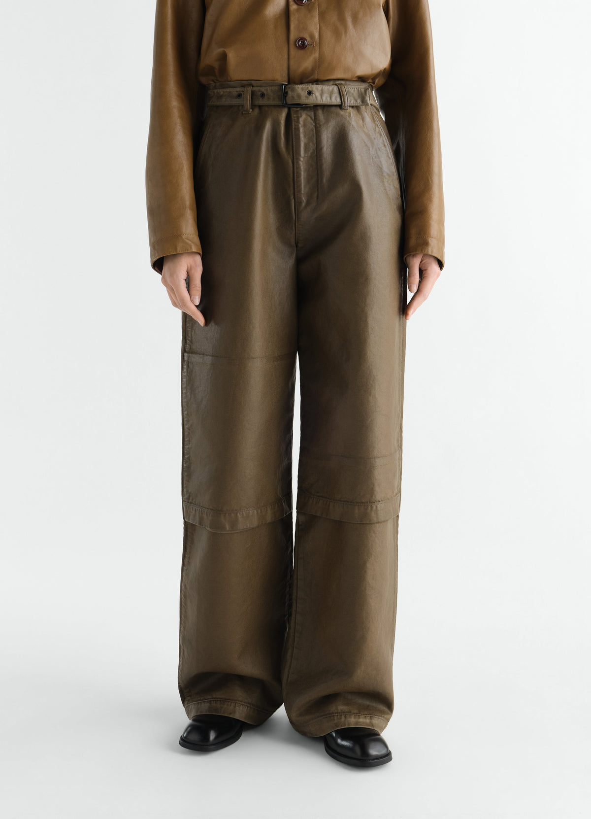 PANTALON DE TRAVAIL EN SERGÉ BRISÉ ENDUIT