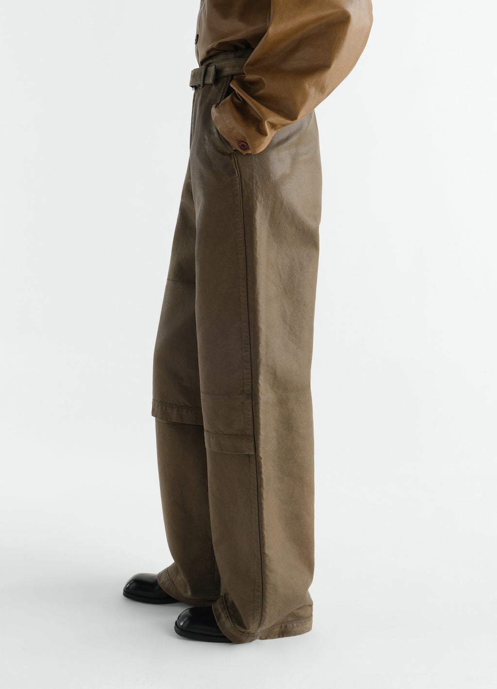 WORK PANTS IN COATED BROKEN TWILL