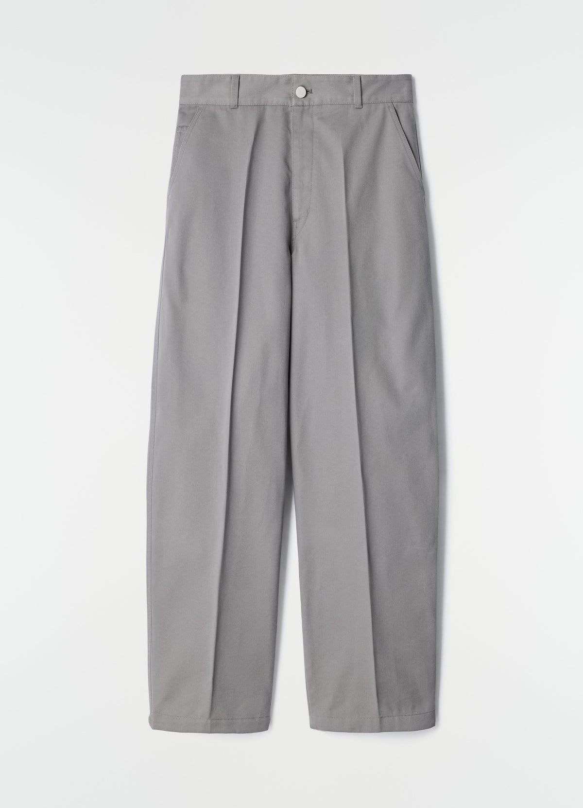 PANTALON BARREL EN MÉLANGE DE SERGÉ DE COTON