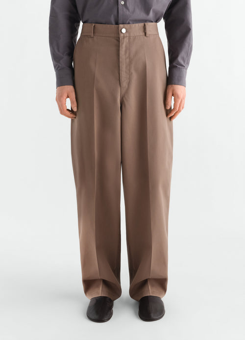BARREL PANTS IN COTTON TWILL BLEND