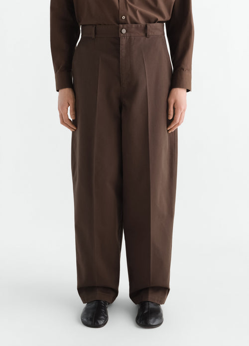 BARREL PANTS IN COTTON TWILL BLEND