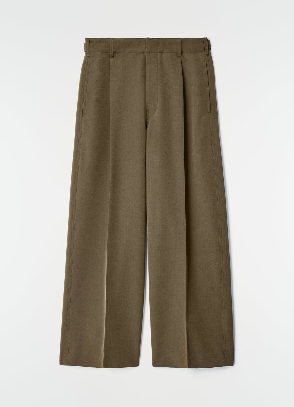 SINGLE PLEAT TAILORED PANTS IN WOOL MOHAIR TOILE