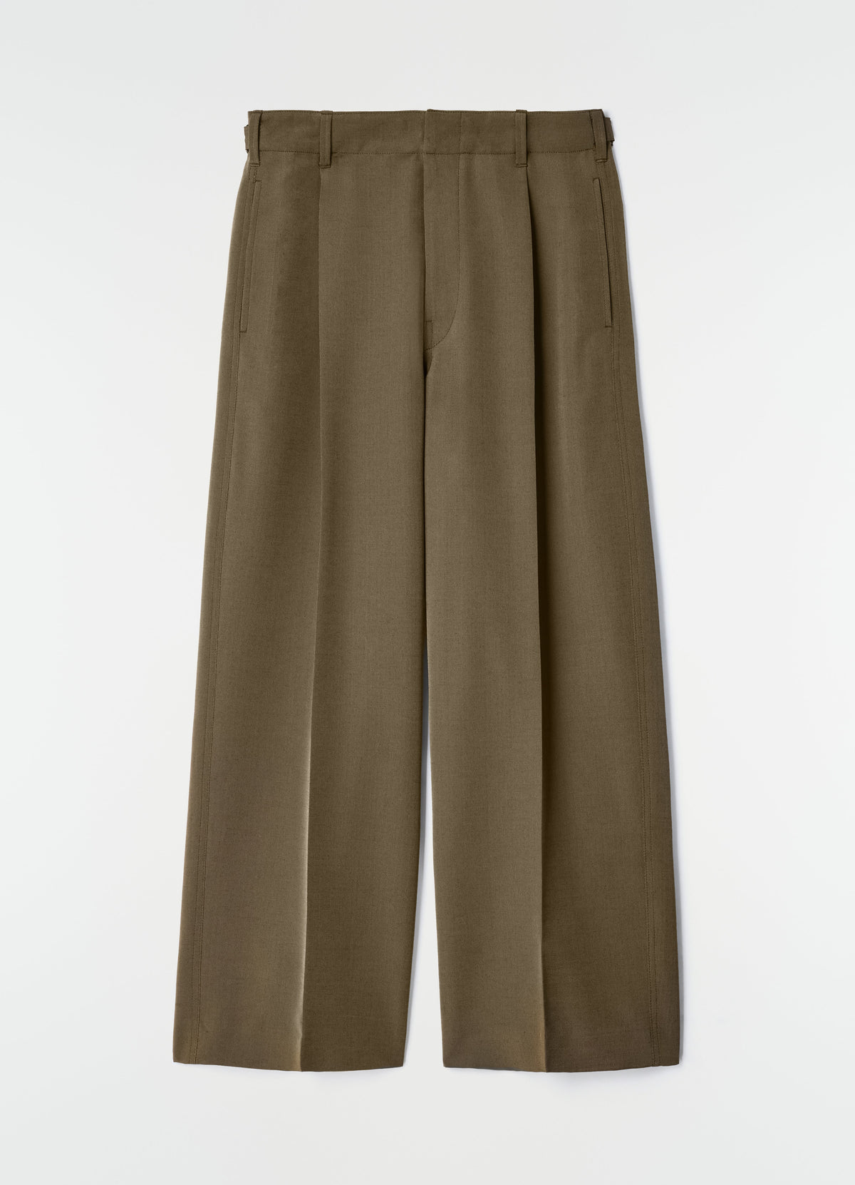 SINGLE PLEAT TAILORED PANTS IN WOOL MOHAIR TOILE