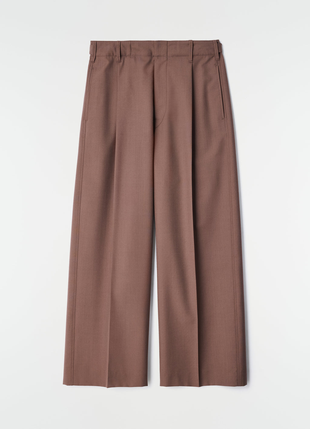 PANTALON TAILLEUR À PINCE UNIQUE EN MÉLANGE DE LAINE TROPICALE