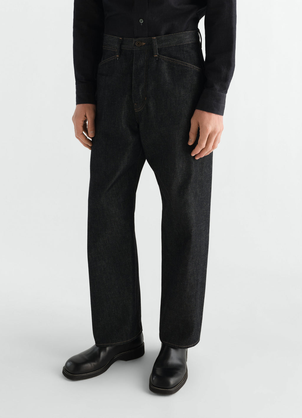 STRAIGHT LEG 5 POCKETS IN HEAVY SLATE DENIM