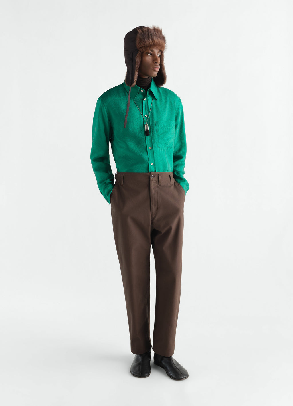 TAPERED PANTS IN HEAVY COTTON TWILL