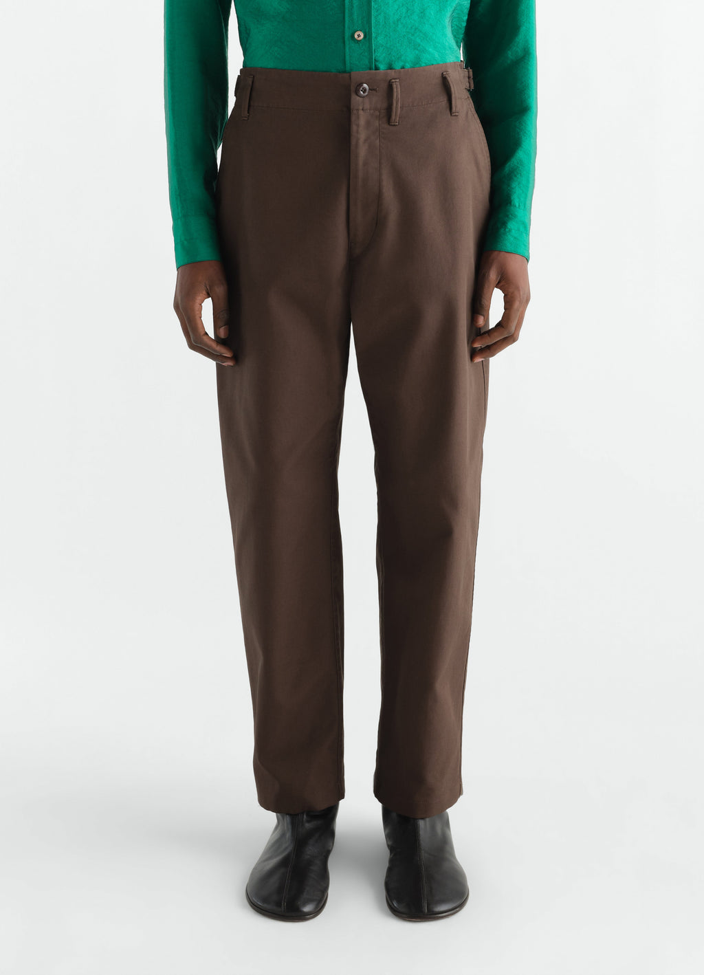TAPERED PANTS IN HEAVY COTTON TWILL