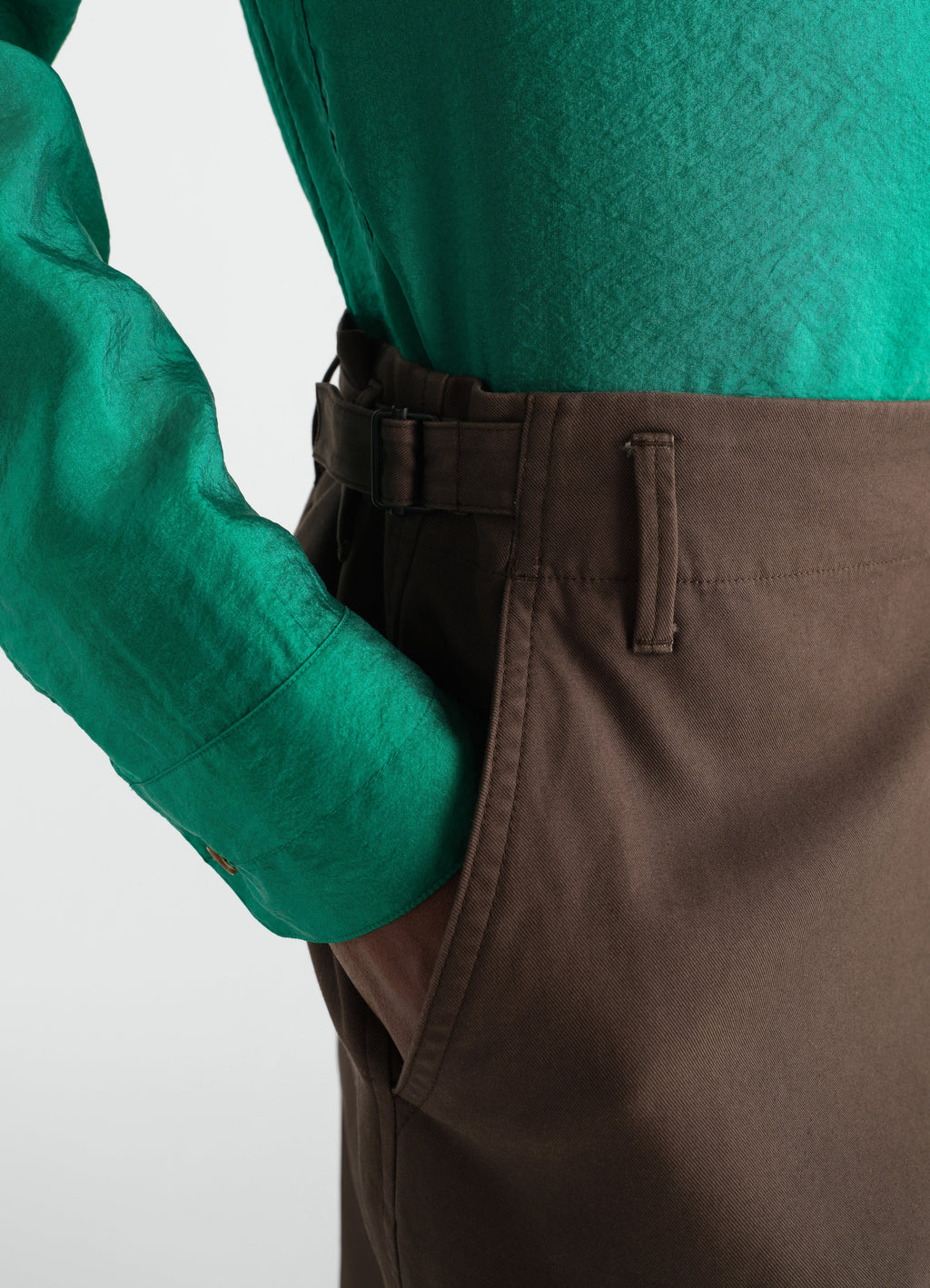 TAPERED PANTS IN HEAVY COTTON TWILL