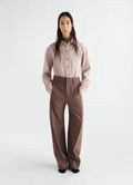 PANTALON AMPLE EN MÉLANGE DE LAINE TROPICALE