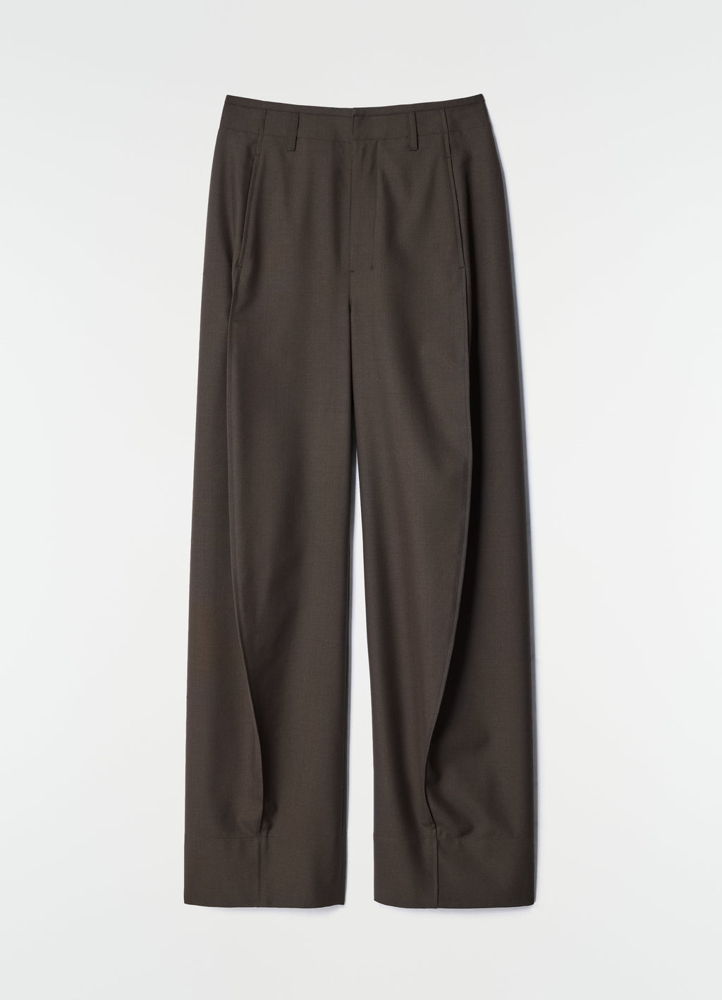 PANTALON AMPLE EN MÉLANGE DE LAINE TROPICALE