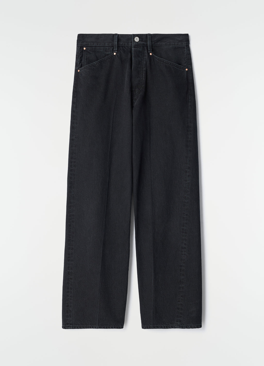 STRAIGHT LEG 5 POCKETS IN BLACK SELVEDGE DENIM