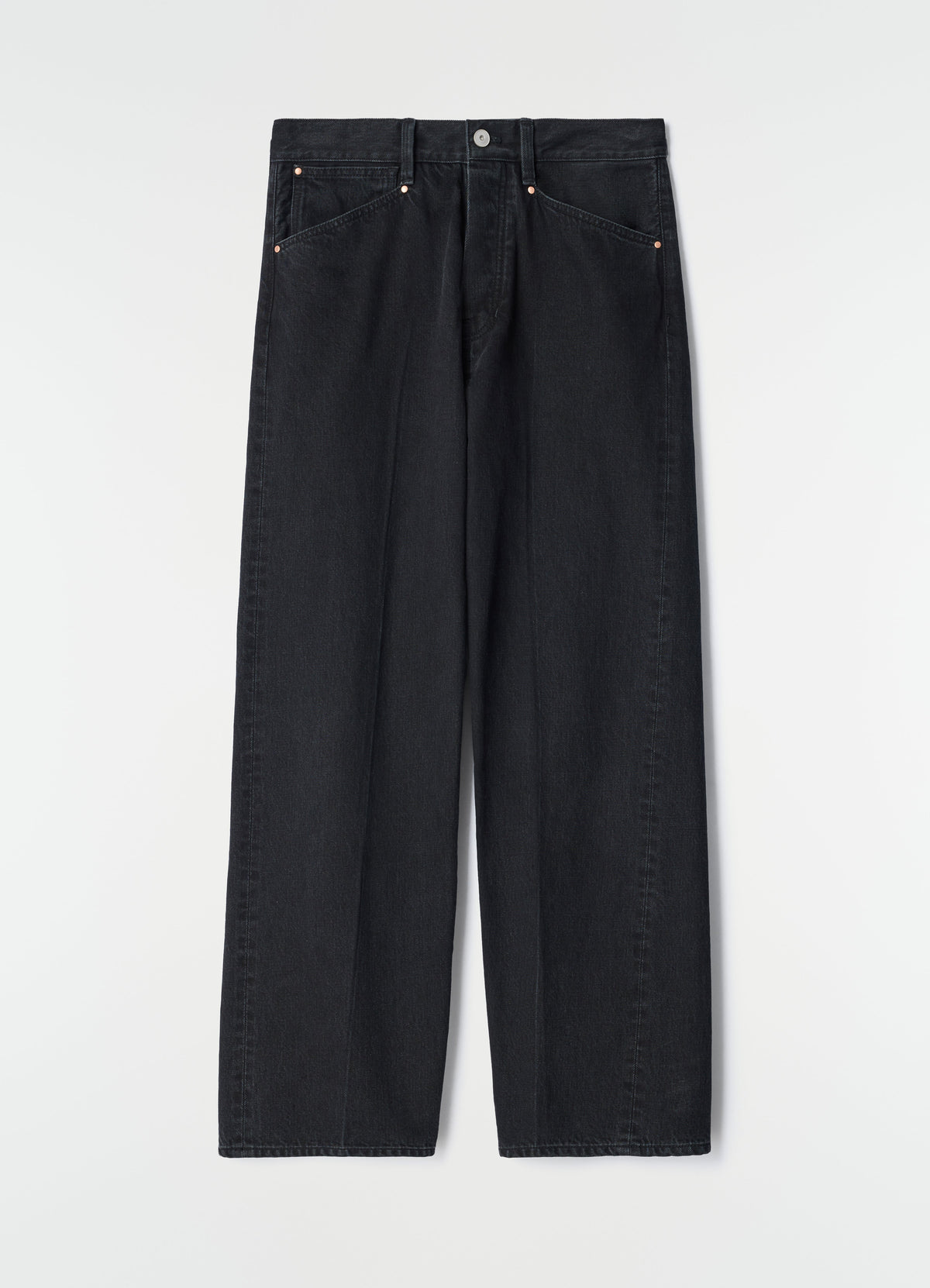 STRAIGHT LEG 5 POCKETS IN BLACK SELVEDGE DENIM