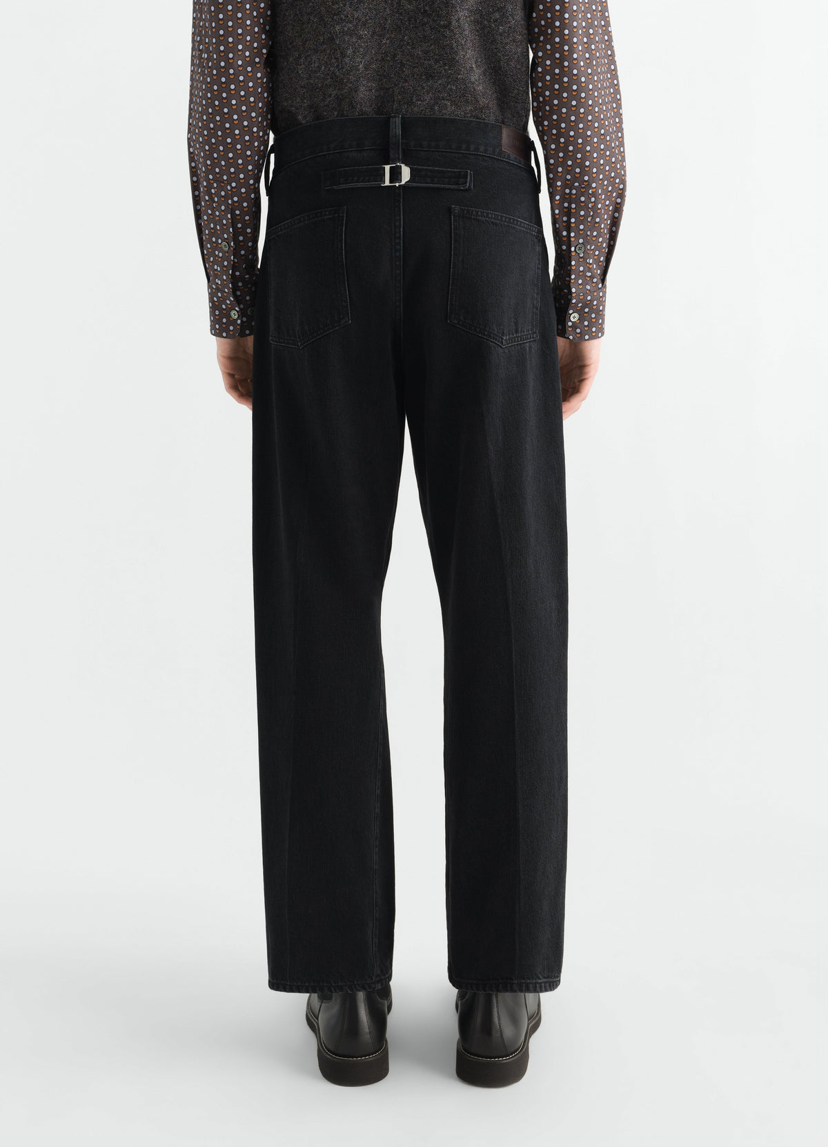 JEAN DROIT 5 POCHES EN DENIM SELVEDGE NOIR