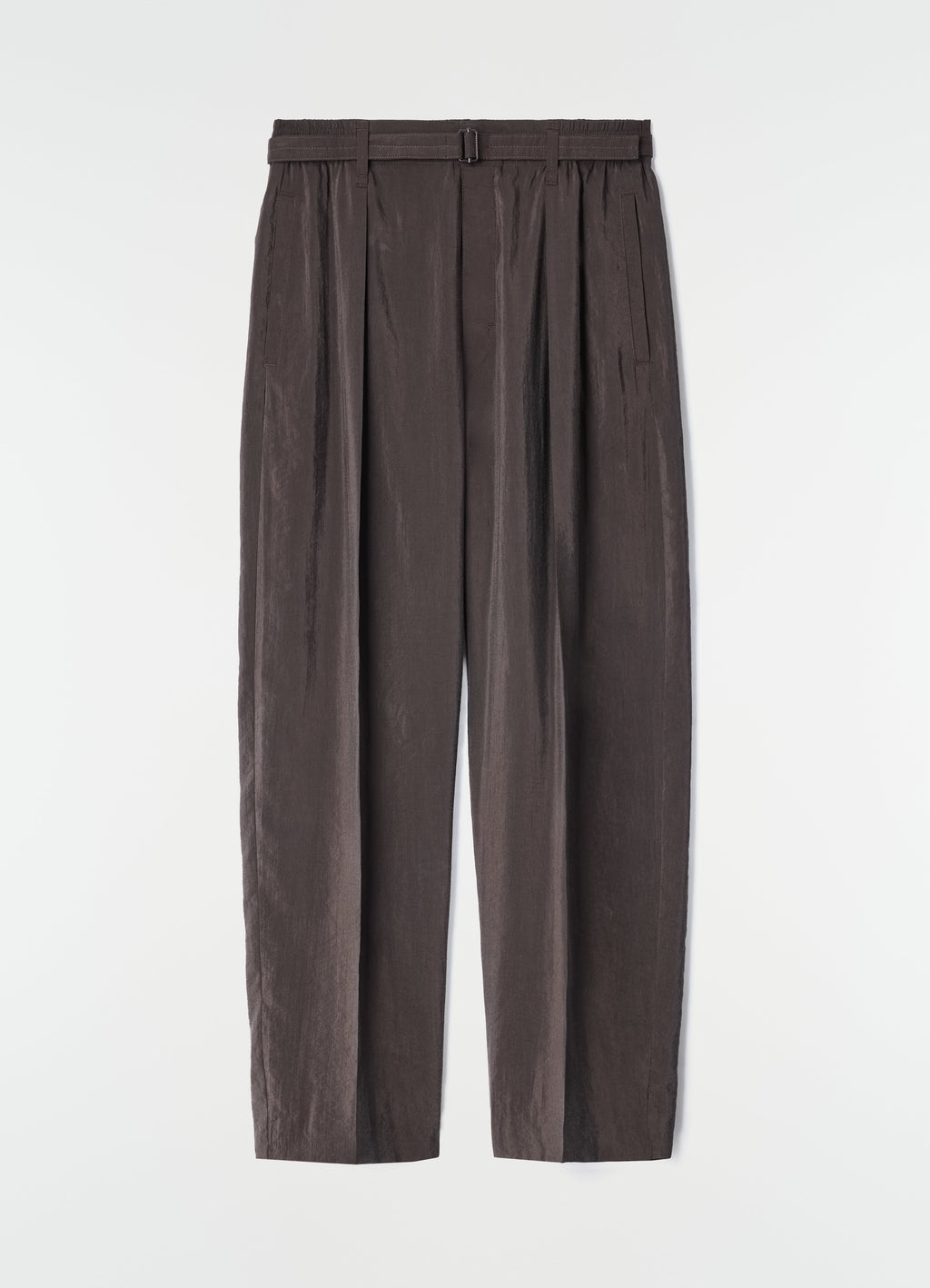 PANTALON DÉCONTRACTÉ À CEINTURE EN SOIE SÈCHE