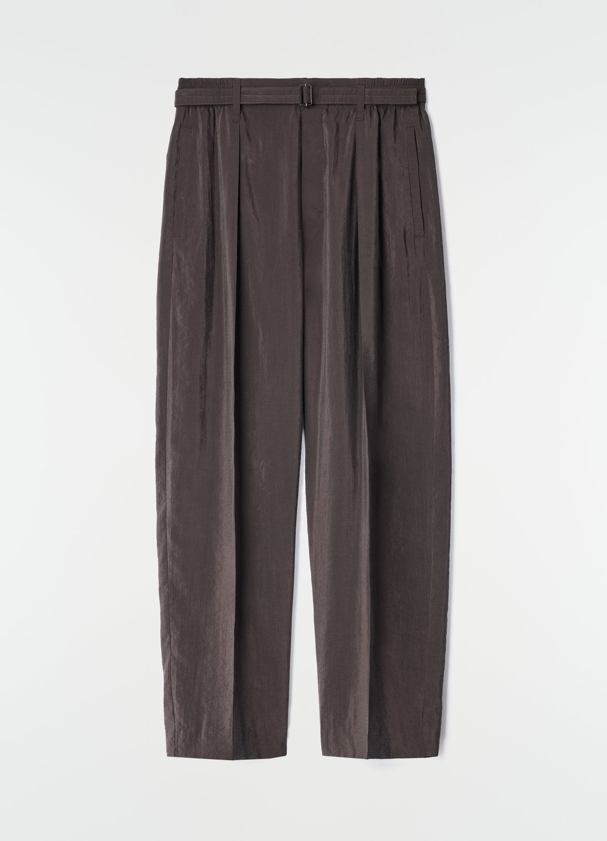 PANTALON DÉCONTRACTÉ À CEINTURE EN SOIE SÈCHE