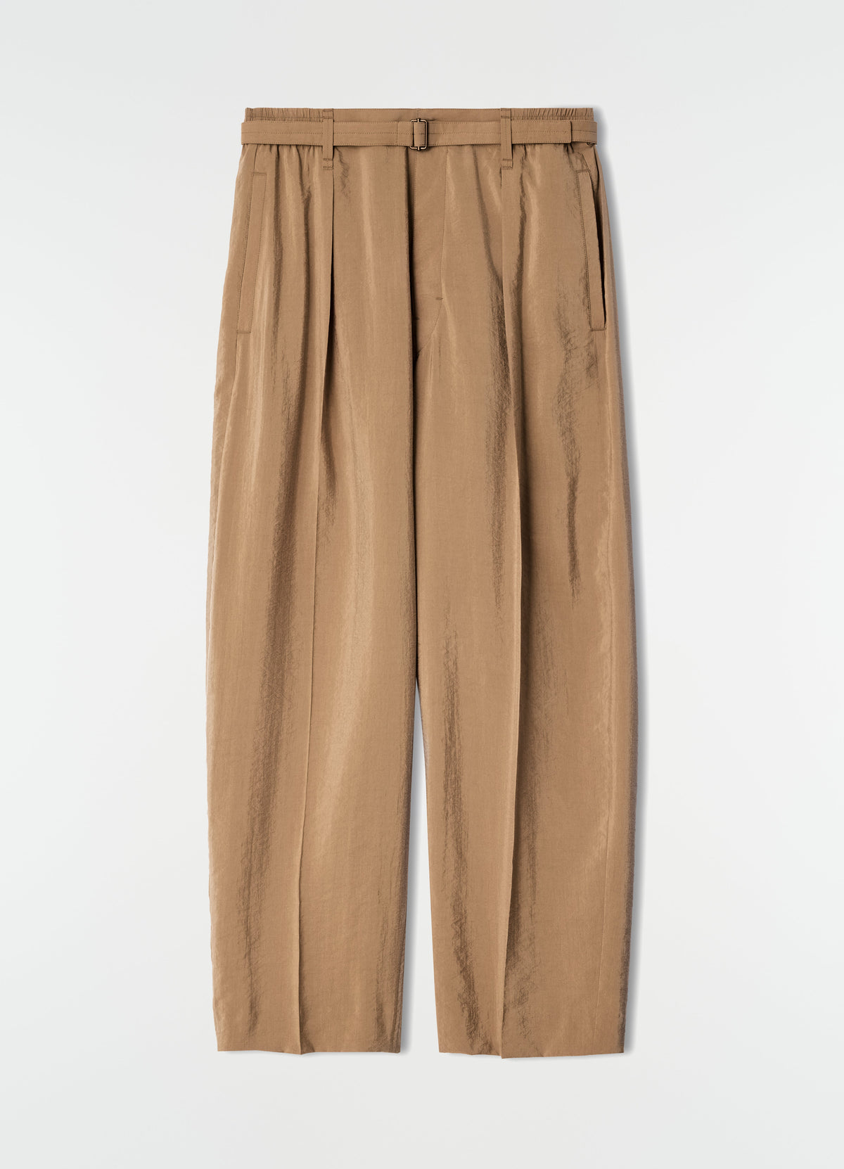 PANTALON DÉCONTRACTÉ CEINTURÉ EN SOIE SÈCHE