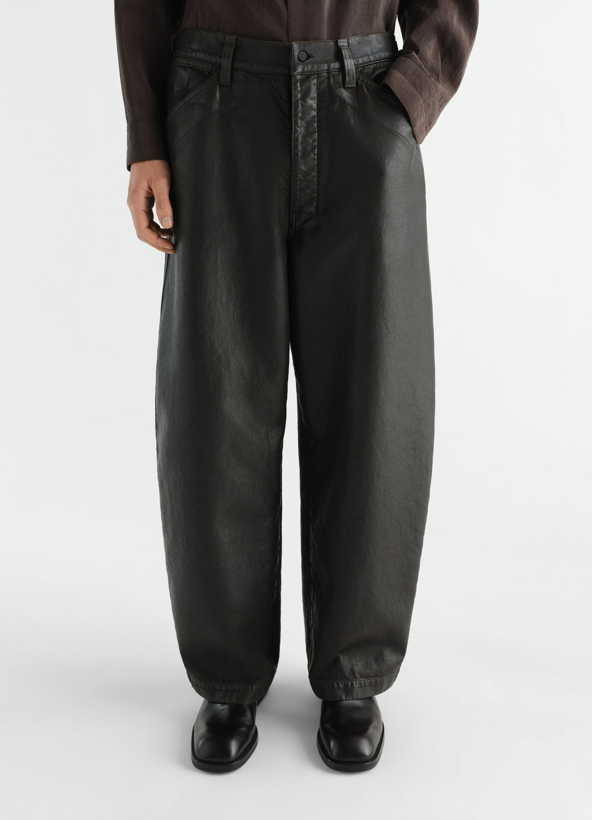 PANTALON DE TRAVAIL MAXI EN DENIM ENDUIT