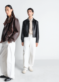 PANTALON CEINTURÉ TWISTED EN JEAN ÉPAIS DÉLAVÉ