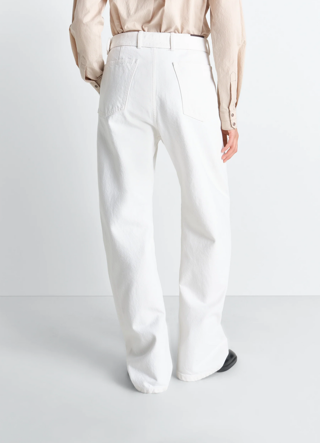PANTALON CEINTURÉ TWISTED EN JEAN ÉPAIS DÉLAVÉ