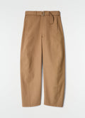 TWISTED BELTED PANTS IN GARMENT DYED HEAVY BROKEN TWILL