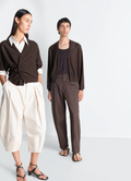 CARDIGAN CROISÉ EN MÉLANGE DE MÉRINOS