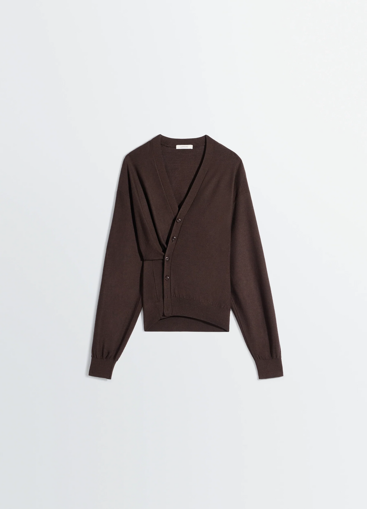 CARDIGAN CROISÉ EN MÉLANGE DE MÉRINOS
