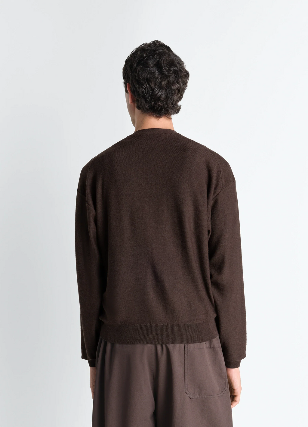 CARDIGAN CROISÉ EN MÉLANGE DE MÉRINOS