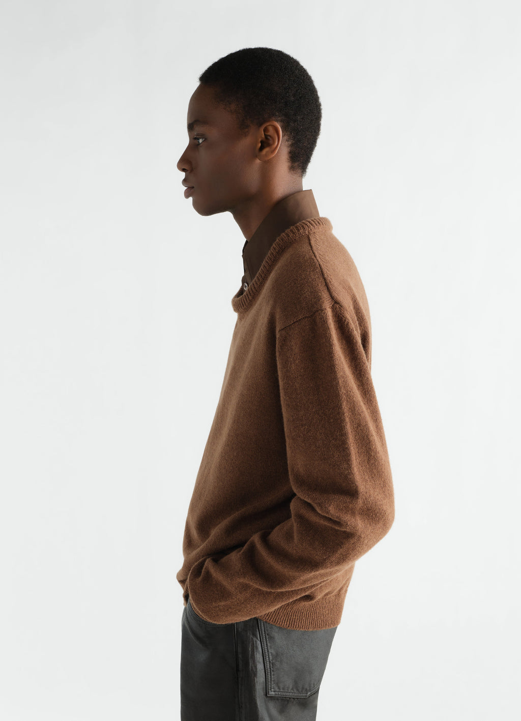 CREW NECK SWEATER IN ALPACA BLEND
