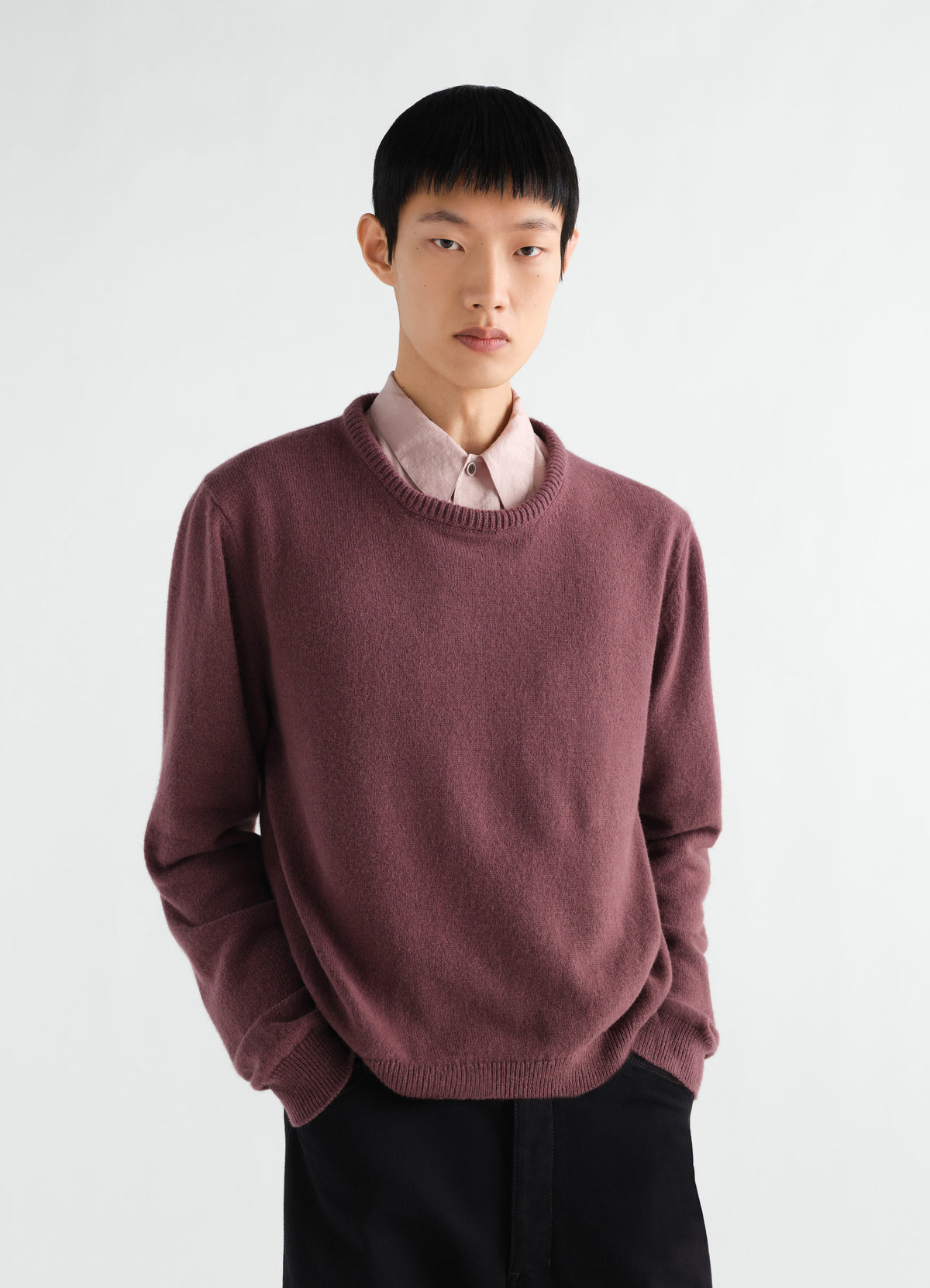 CREW NECK SWEATER IN ALPACA BLEND