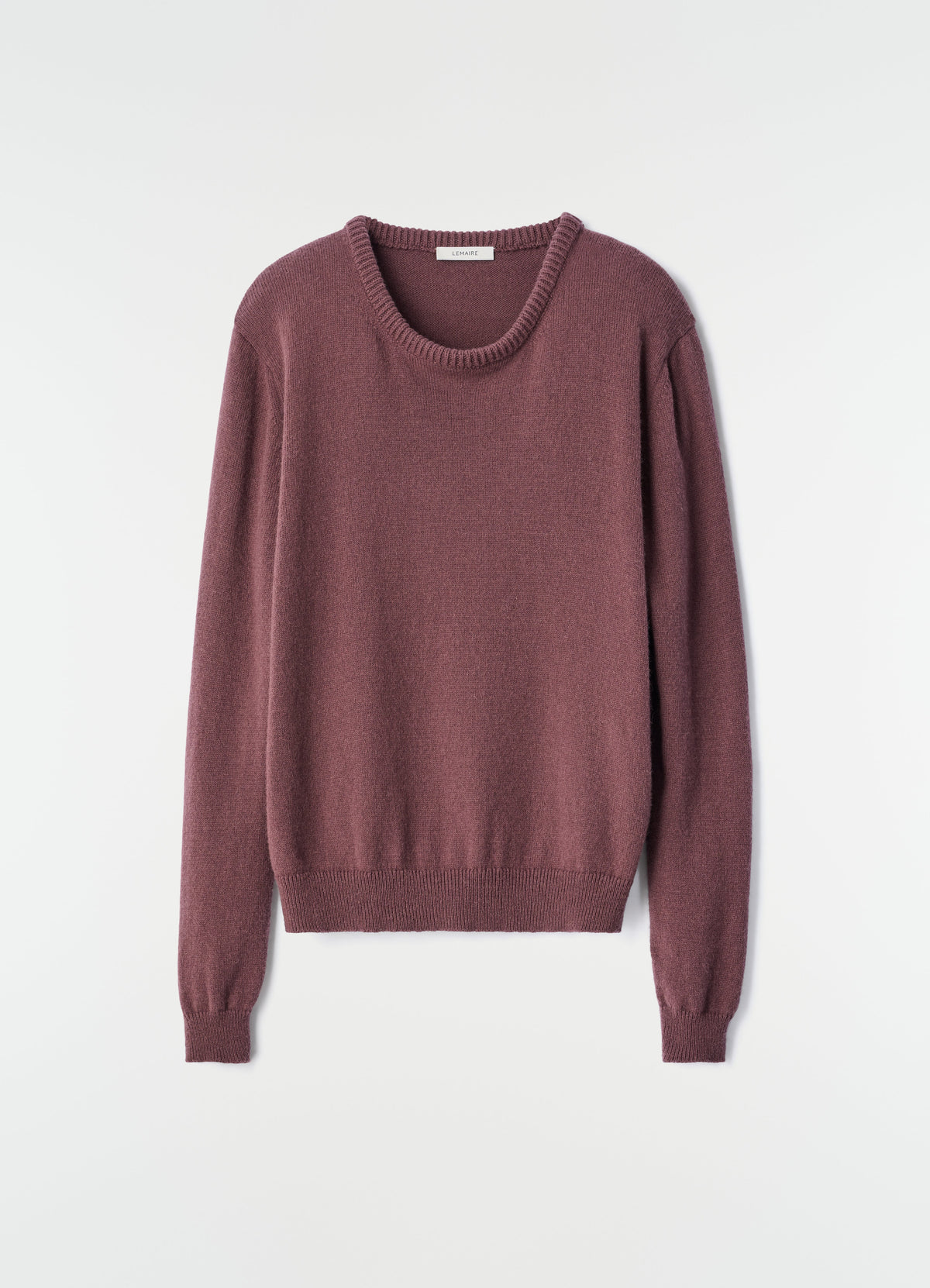 PULL-OVER COL ROND EN MÉLANGE D'ALPAGA