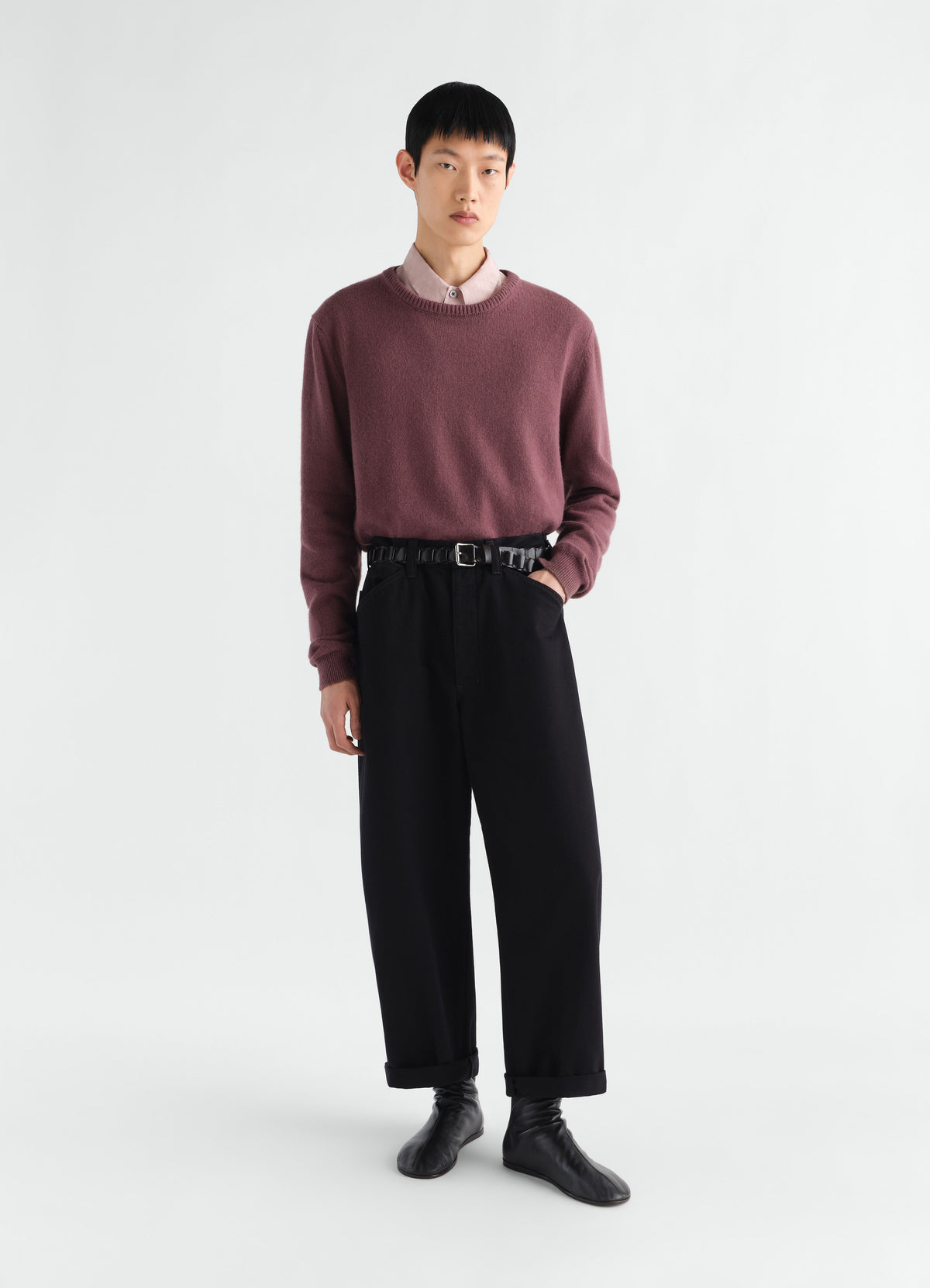 CREW NECK SWEATER IN ALPACA BLEND