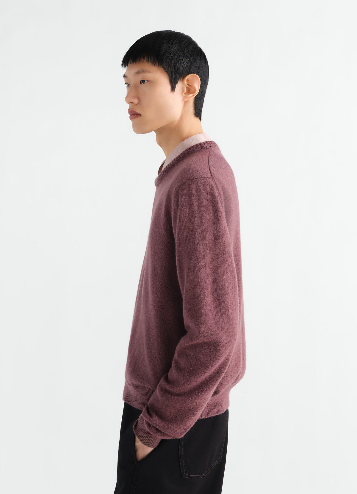 CREW NECK SWEATER IN ALPACA BLEND