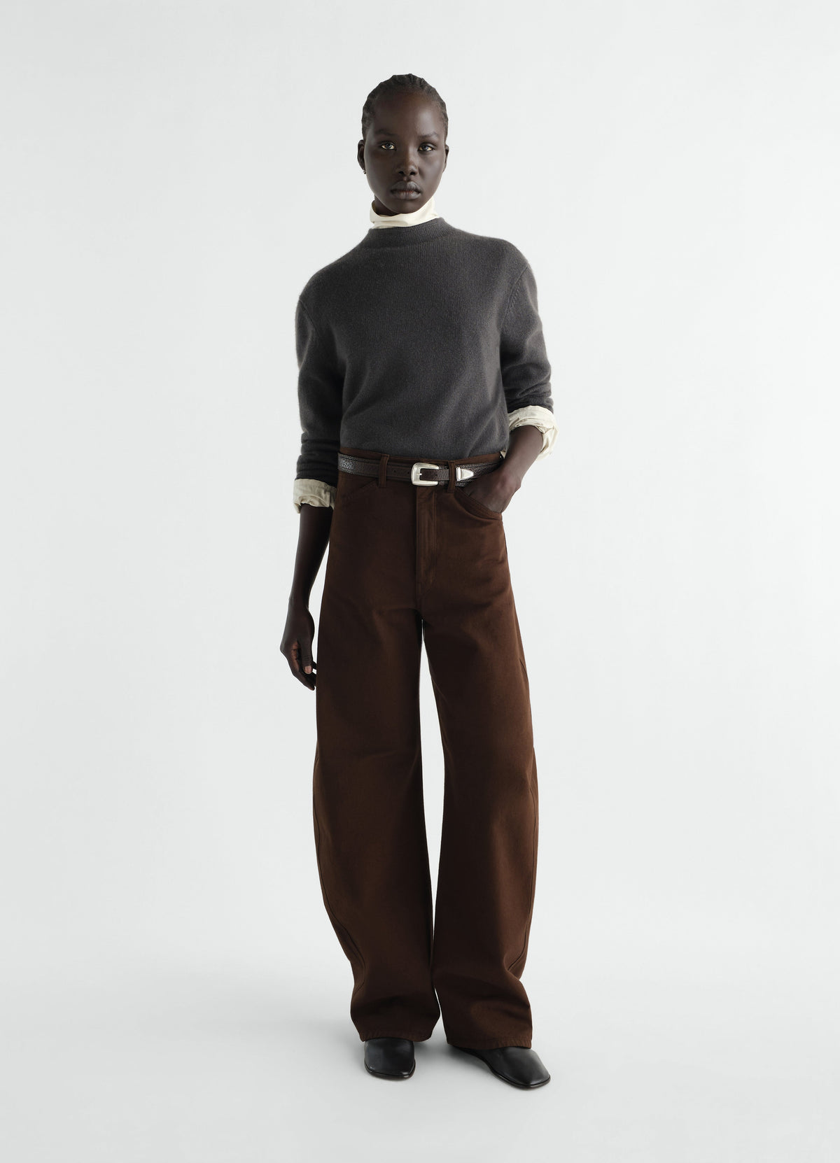 REVERSIBLE BUTTONED SWEATER IN CASHMERE