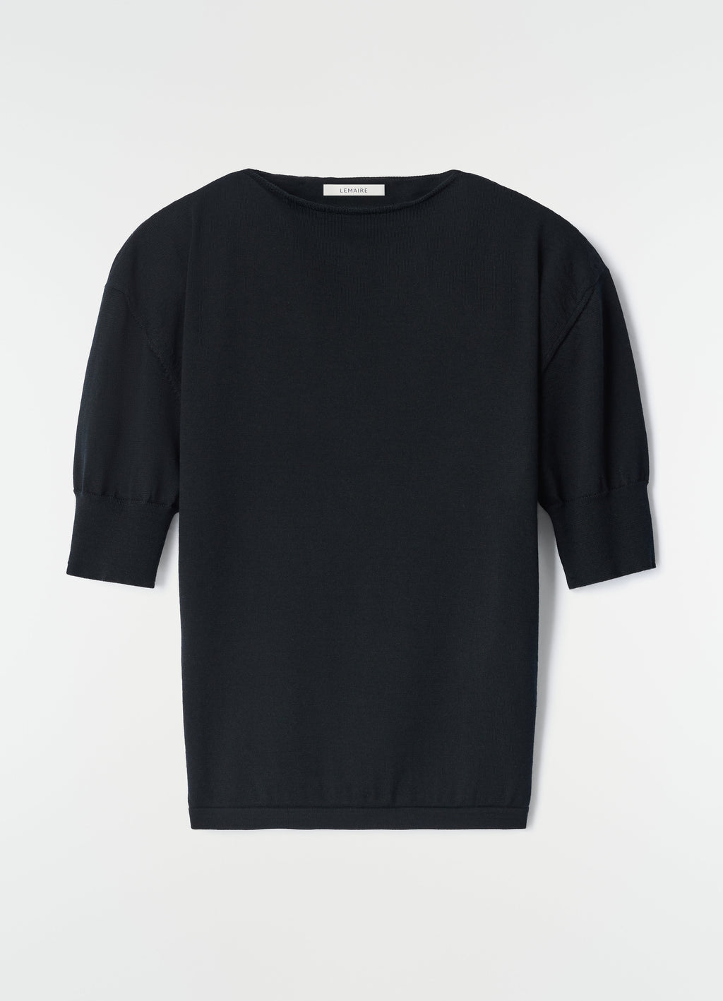 SHORT SLEEVE SWEATER IN FINE MERINO WOOL