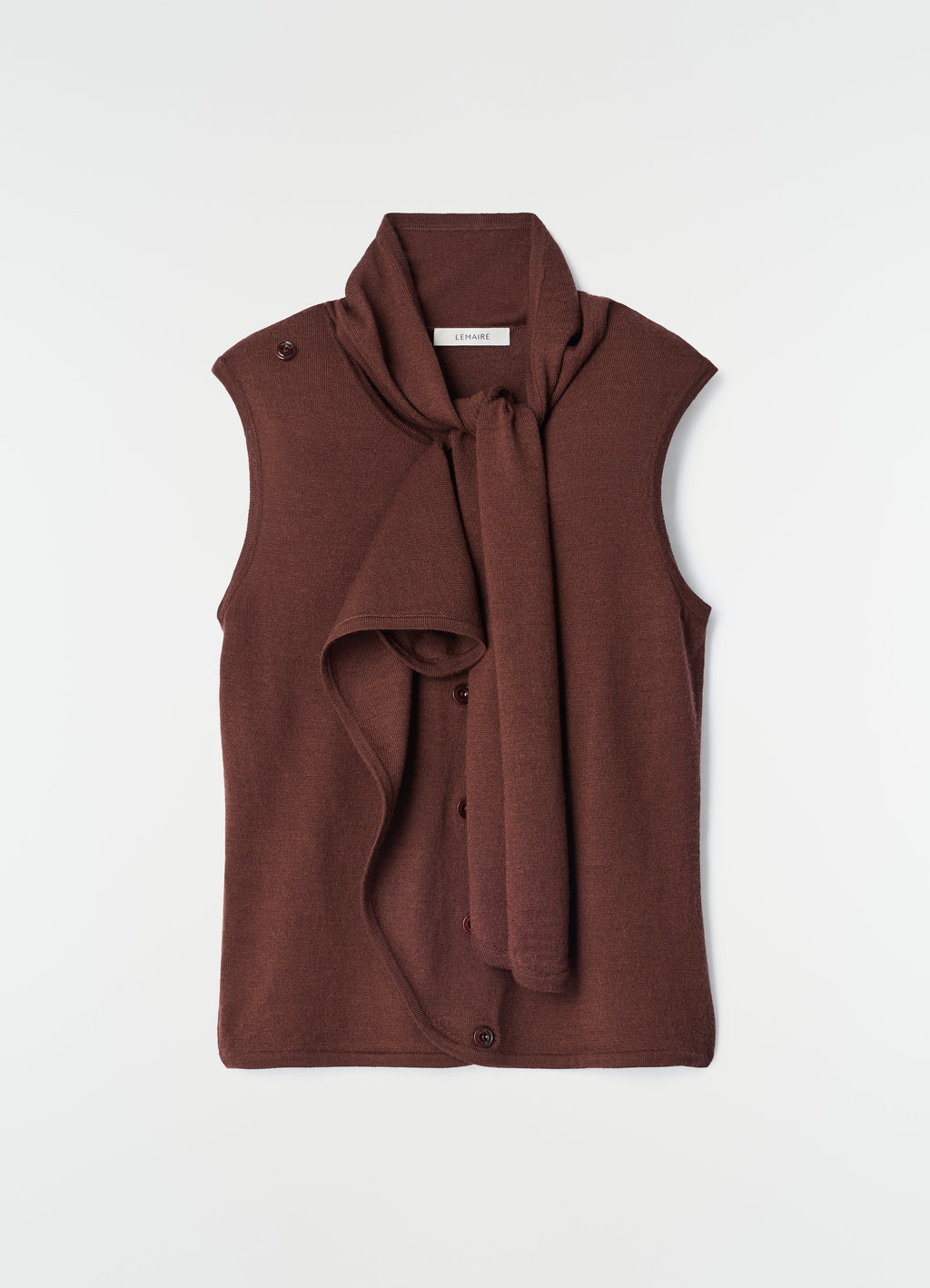 ASYMMETRICAL VEST IN MERINO BLEND