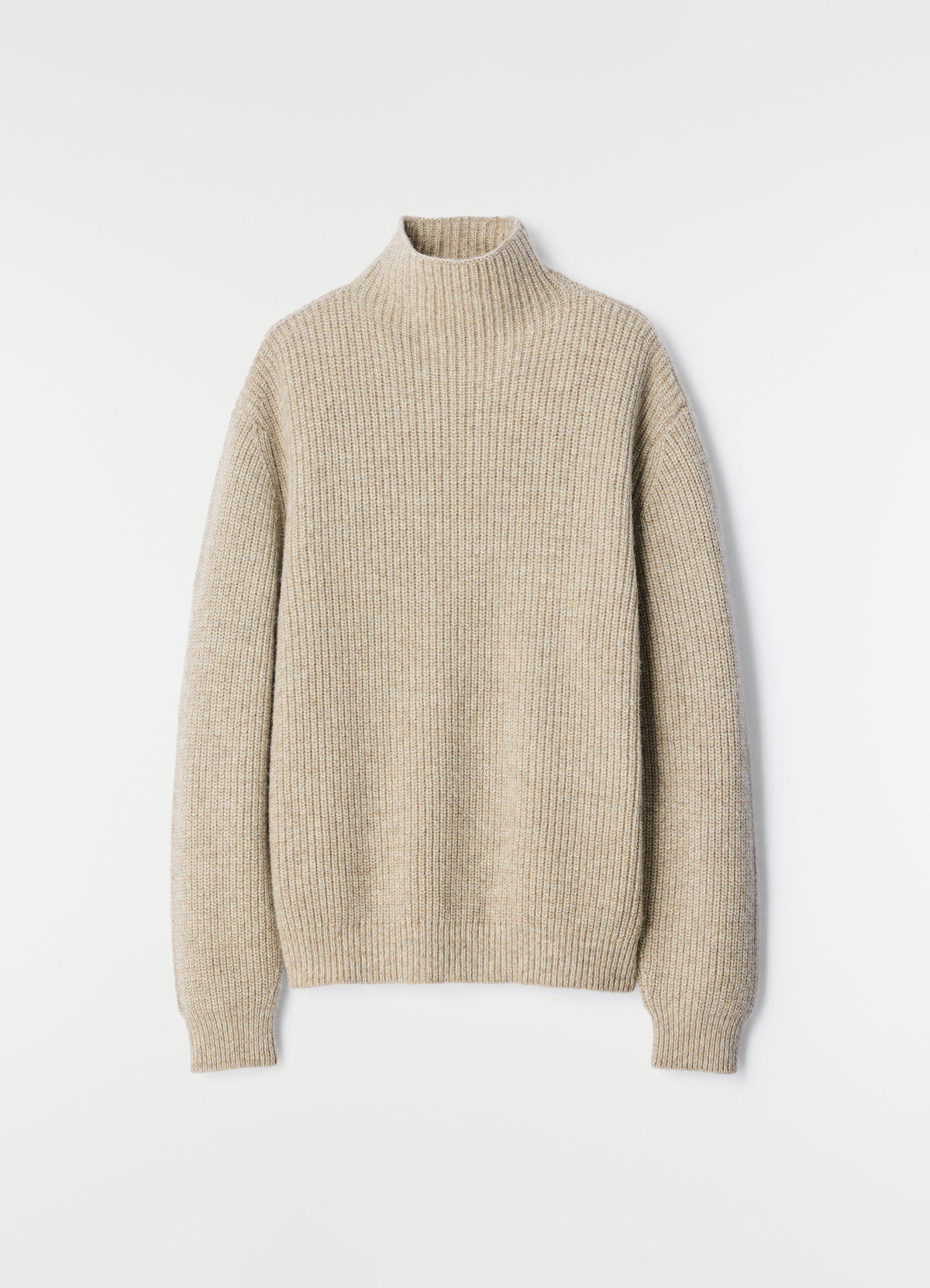 PULL À COL MONTANT EN LAINE DE YAK ET ALPAGA