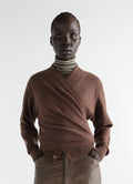 CARDIGAN TROMPE-L'ŒIL EN MÉLANGE DE MÉRINOS