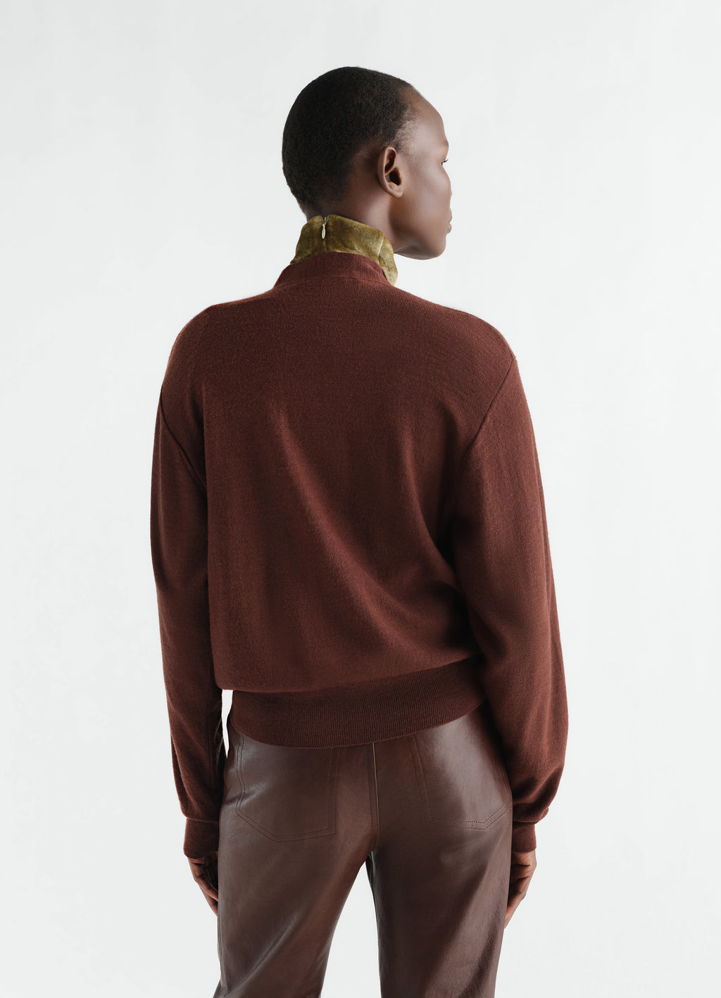 CARDIGAN TROMPE-L'ŒIL EN MÉLANGE DE MÉRINOS