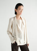ASCOT BLOUSE IN WASHED COTTON SILK