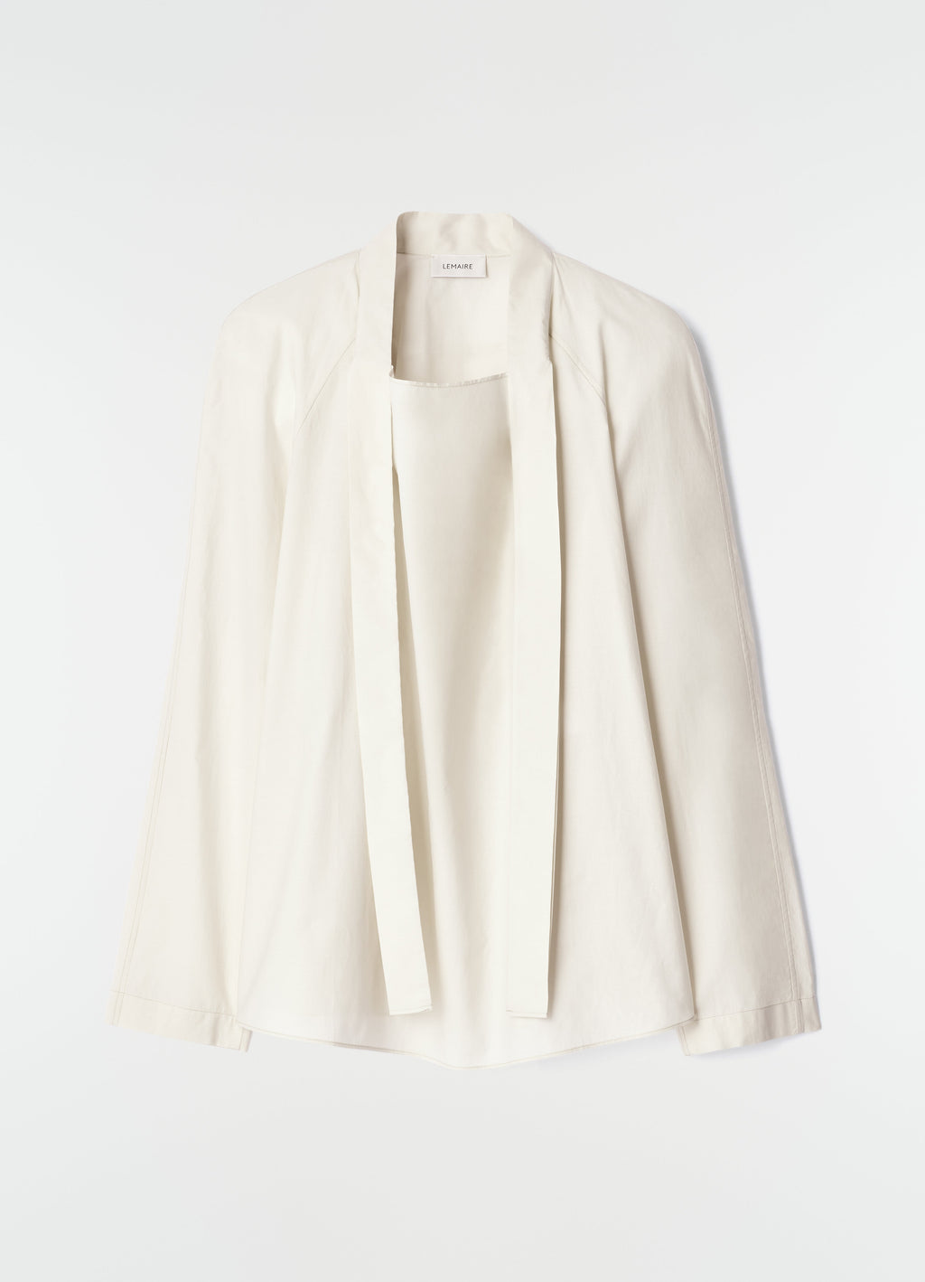 ASCOT BLOUSE IN WASHED COTTON SILK