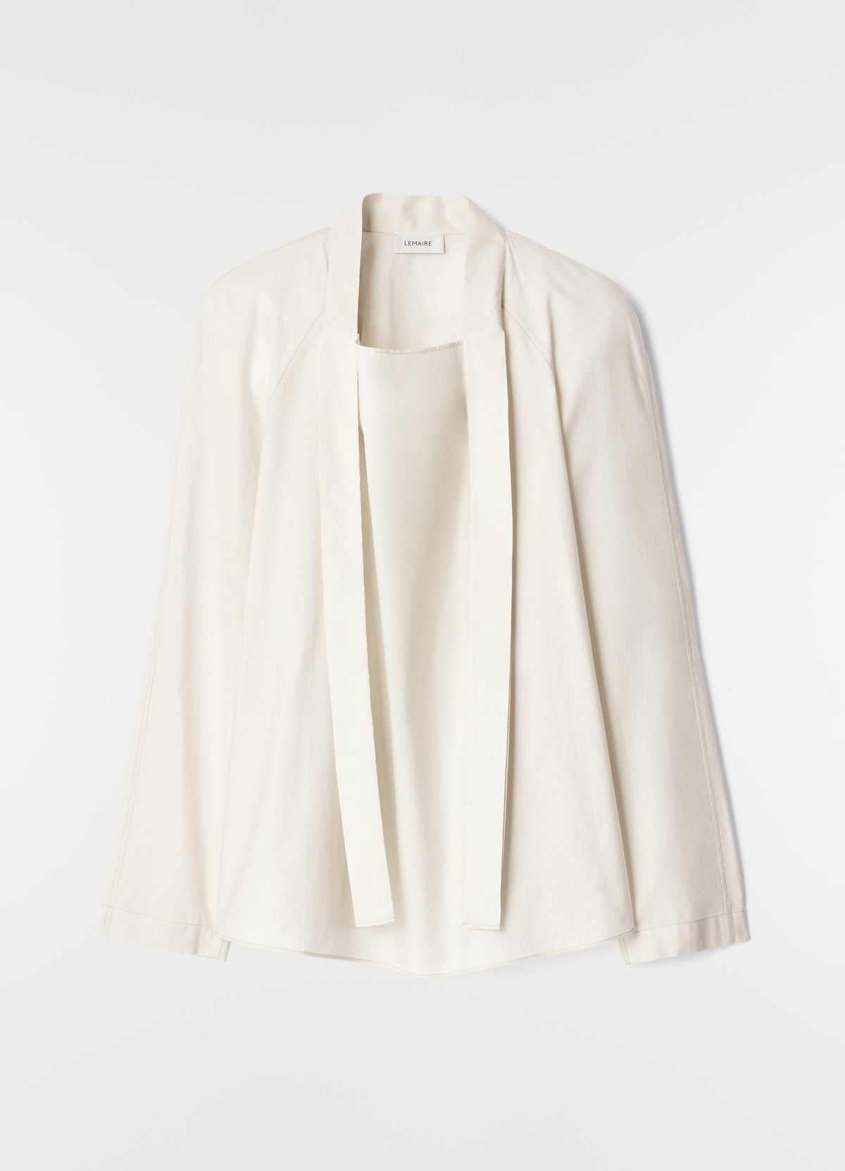 ASCOT BLOUSE IN WASHED COTTON SILK