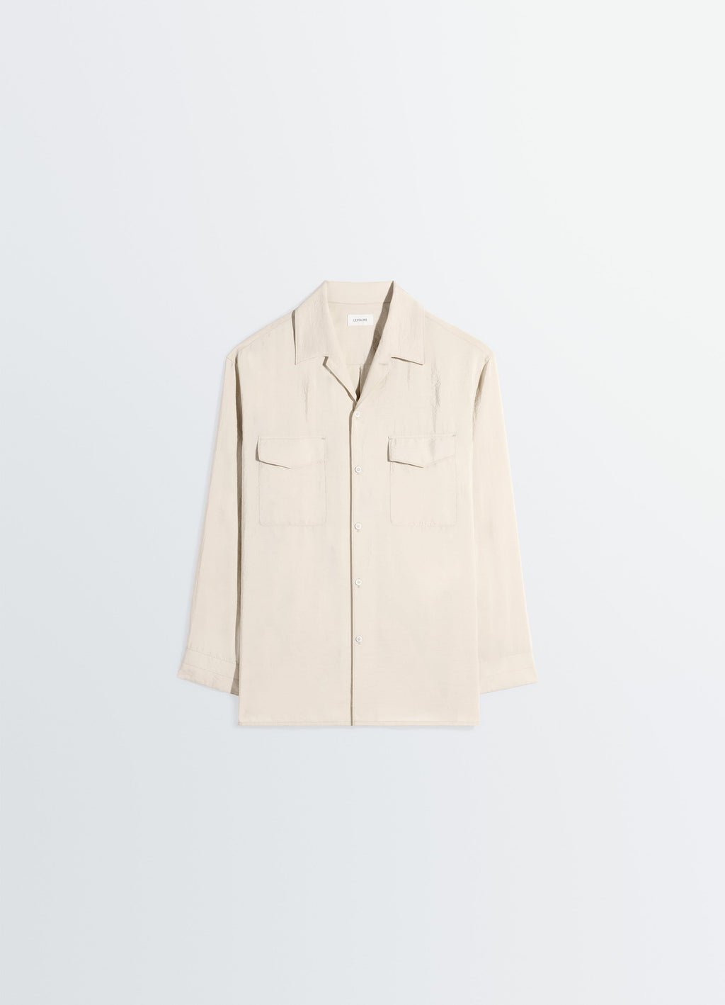 CHEMISE À COL CONVERTIBLE EN SOIE SÈCHE
