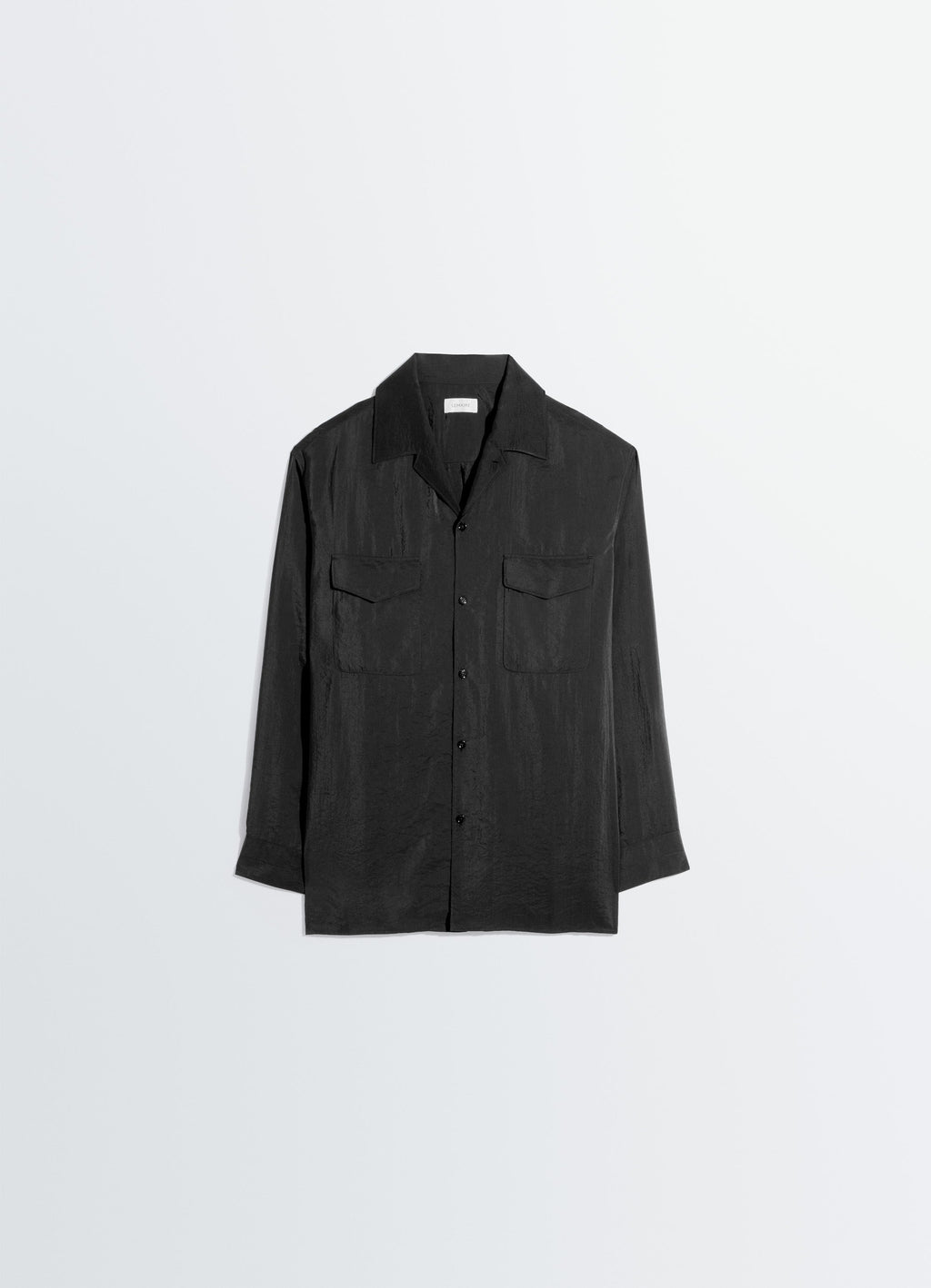 CHEMISE À COL CONVERTIBLE EN SOIE SÈCHE
