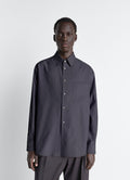 CHEMISE CLASSIQUE EN COTON ET SOIE LAVÉS