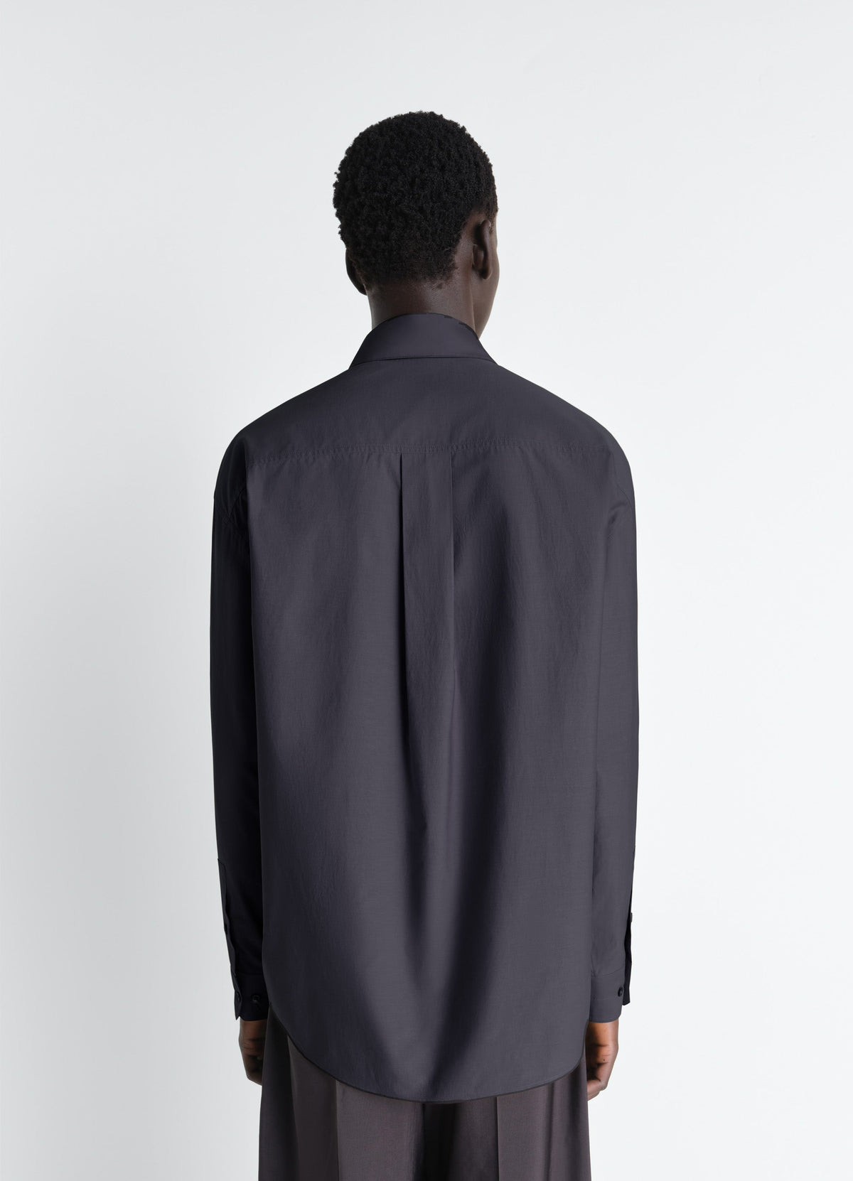 CHEMISE CLASSIQUE EN COTON ET SOIE LAVÉS