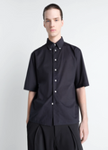 CHEMISE À MANCHES COURTES EN MOUSSELINE DE COTON LAVÉ